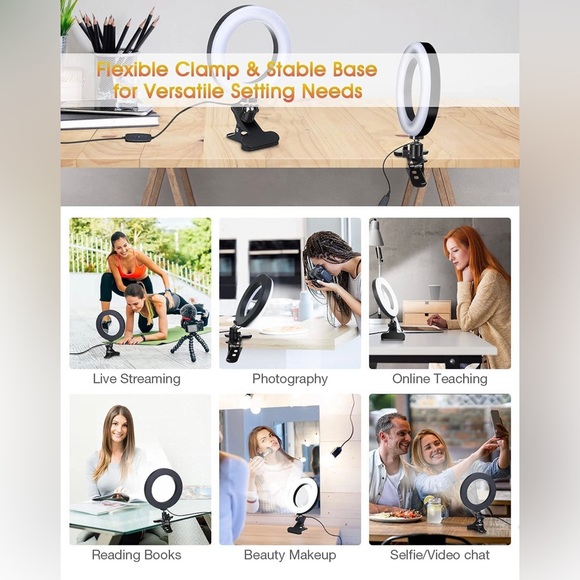 Selfie Ring Light with Clamp Mount - Picture 7 of 7